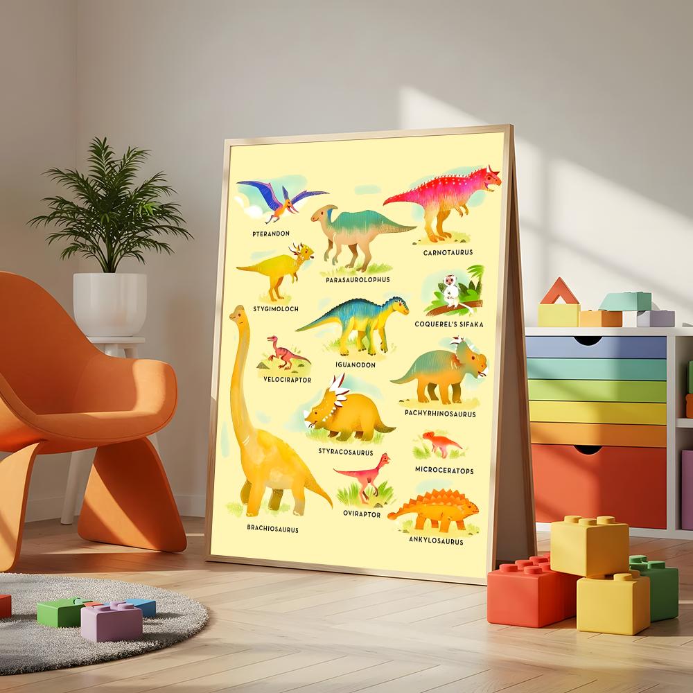 Plakat z nazwami dinozaurów, e – Kids Education Name recenzja i cena